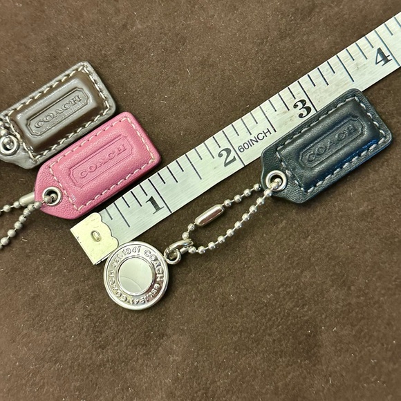 Authentic Coach Multicolor Leather Bag Tag Collection Hang Tag Key Chain - Picture 11 of 12